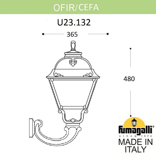Светильник настенный Fumagalli U23.132.000.BYF1R