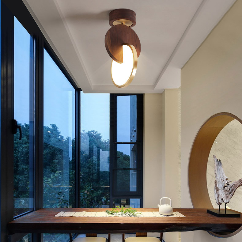 Потолочный светильник GLATT WOOD CH Light brown by ImperiumLoft