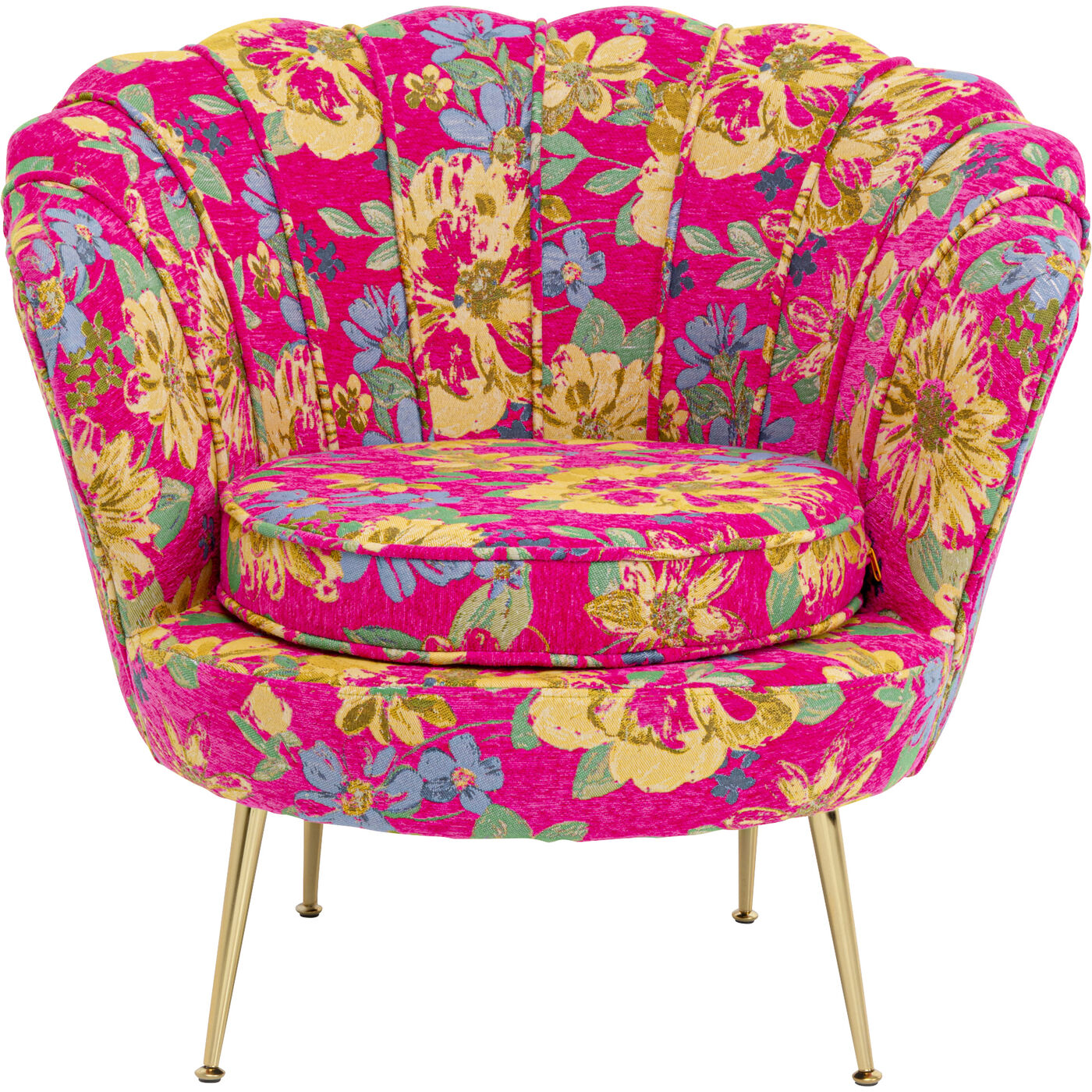 Кресло Water Lily Gold Flower Fever Pink KARE 71349