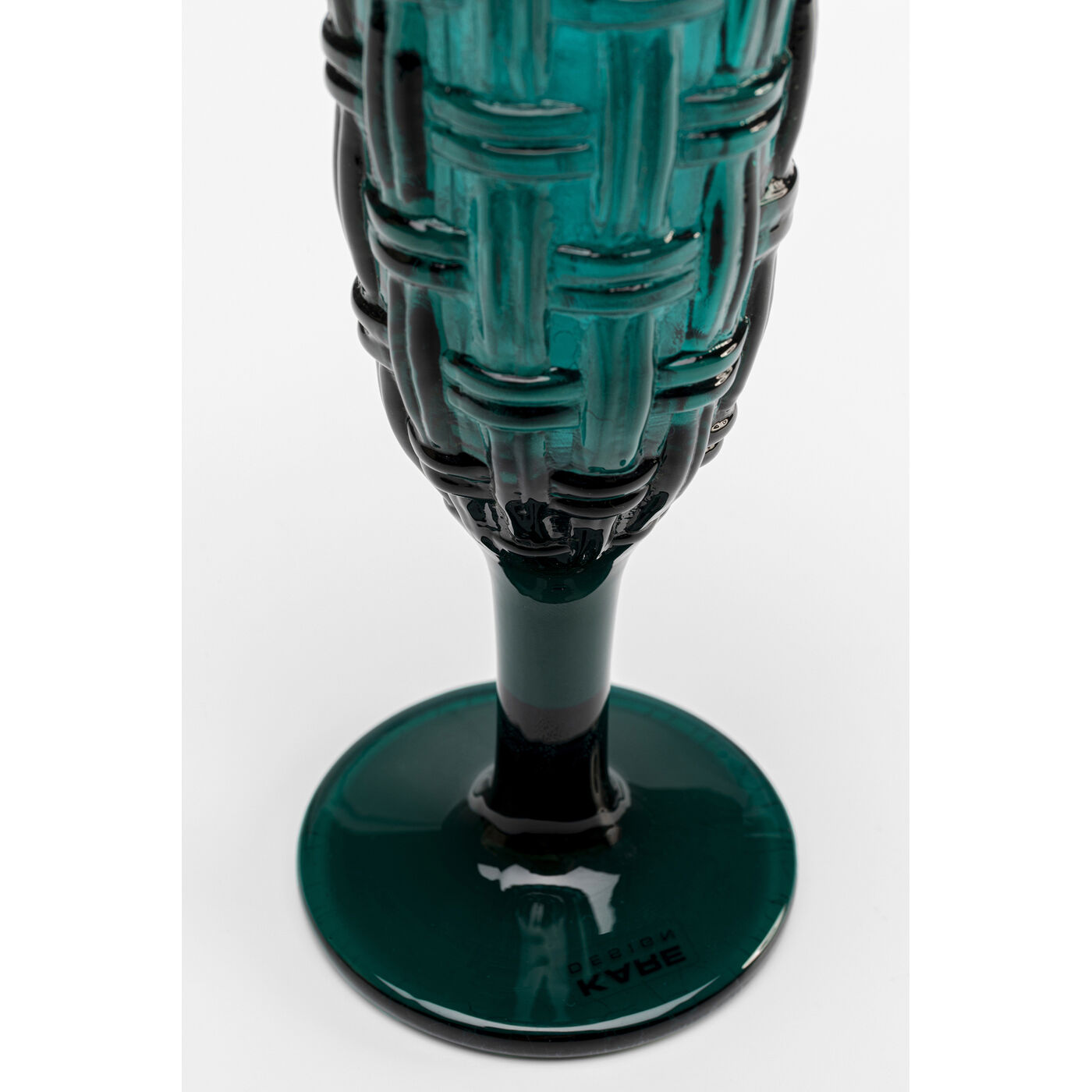 Бокал для шампанского Tissue Bluegreen 18cm KARE 56815