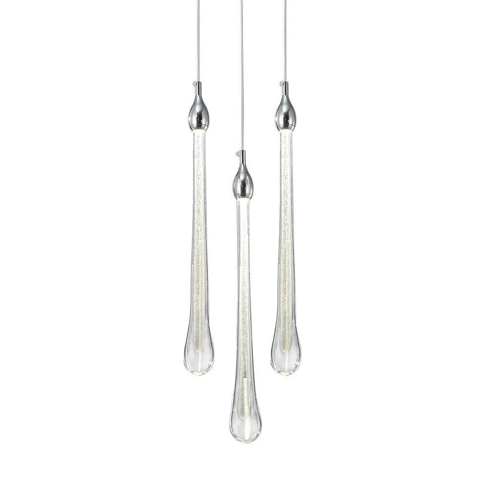 Подвесной светильник Delight Collection Teardrop 3 chrome