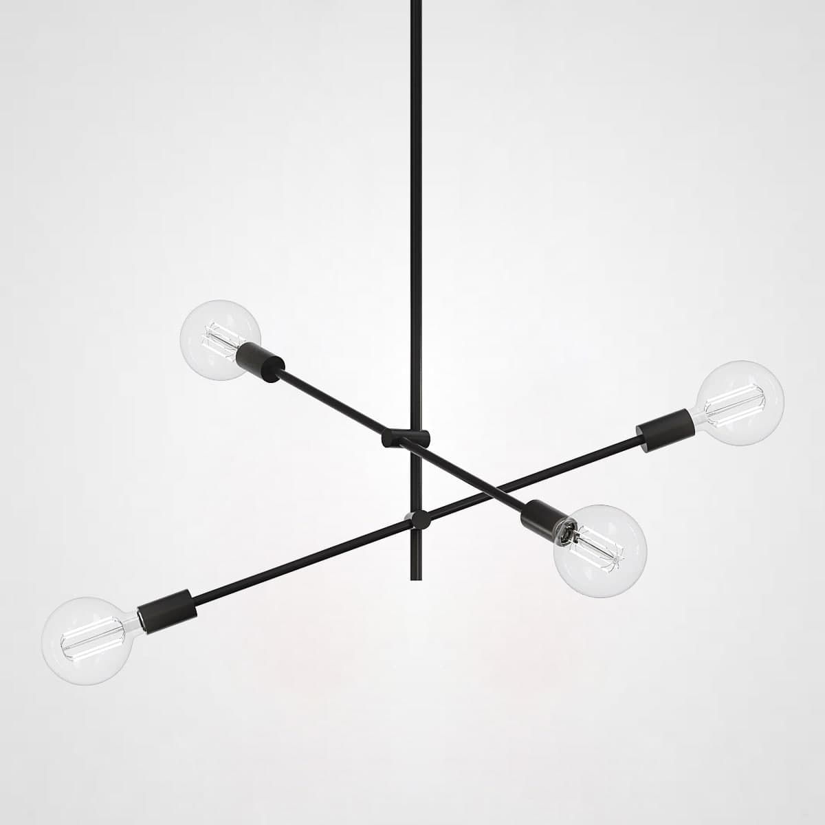 Люстра LF Studio Cliff Pendant 4 Black by ImperiumLoft