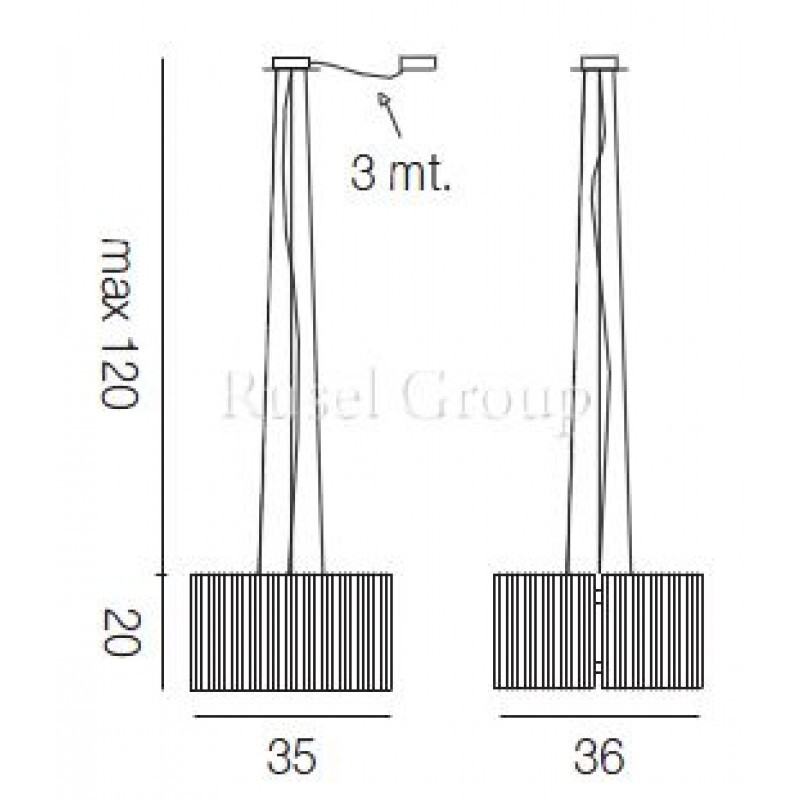 Подвесной светильник Vistosi CHIMERA_09 SP P D1