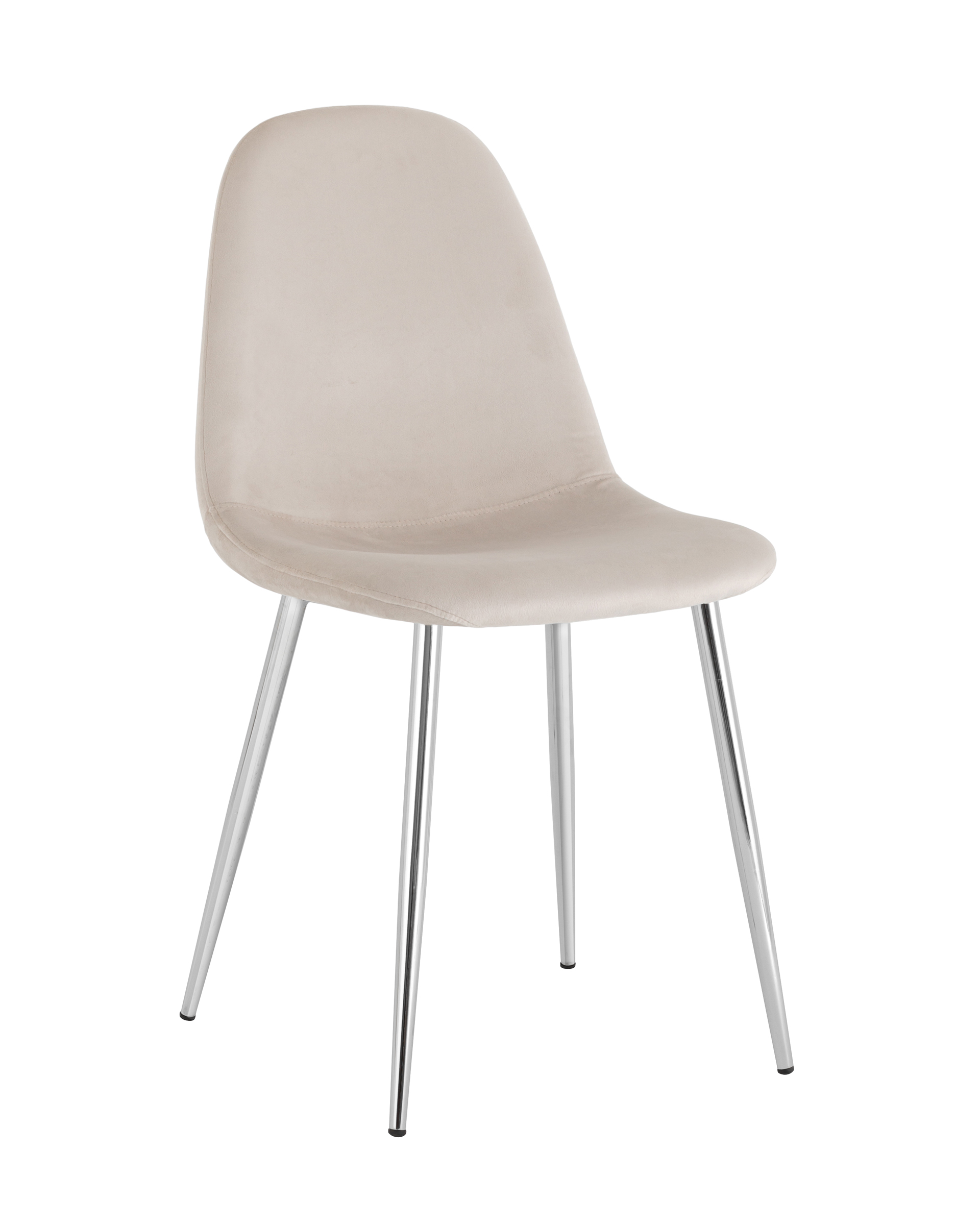 Стул Валенсия SN велюр бежевый хромированные ножки Stool Group