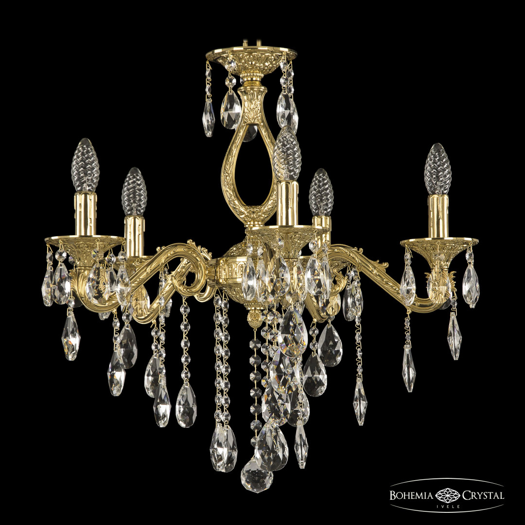 Люстра бронзовая с хрусталём 71302/5/175 B G