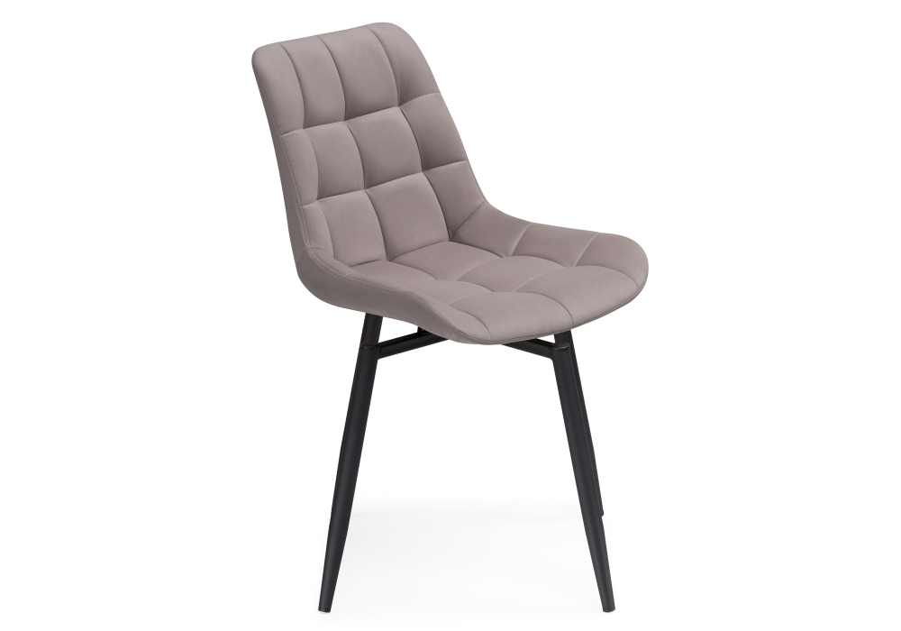 Стул Woodville Челси крутящийся велюр латте / черный 520597