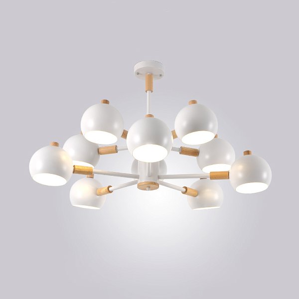 Люстра на штанге SVEN 10 lamps White by ImperiumLoft