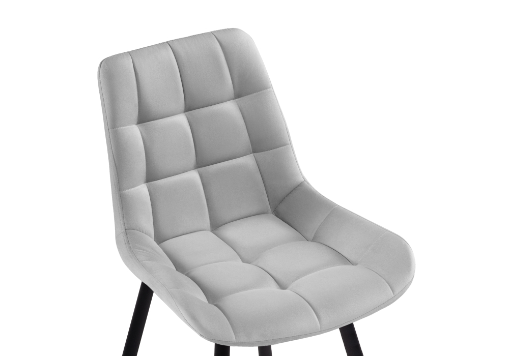 Стул Woodville Челси велюр светло-серый / черный 502090