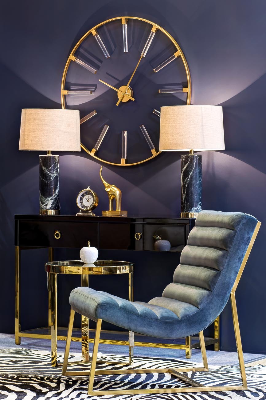 Часы настенные круглые золотые 91см Garda Decor 19-OA-6157