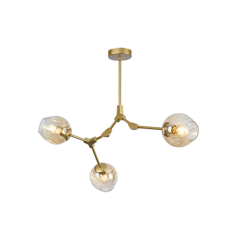 Люстра Адель Branching Bubble Chandelier L3 Brass Amber by ImperiumLoft