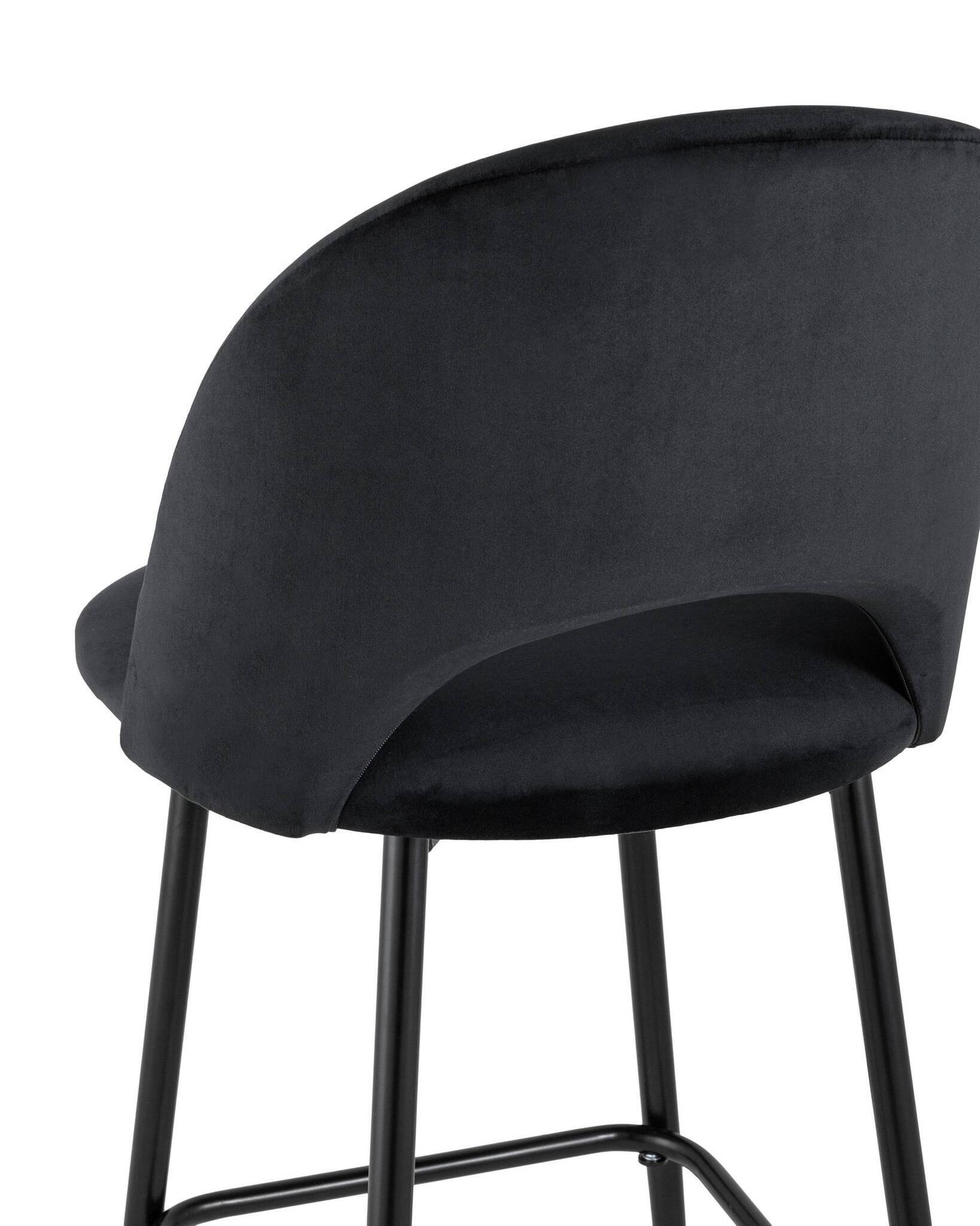 Стул барный Меган велюр черный Stool Group