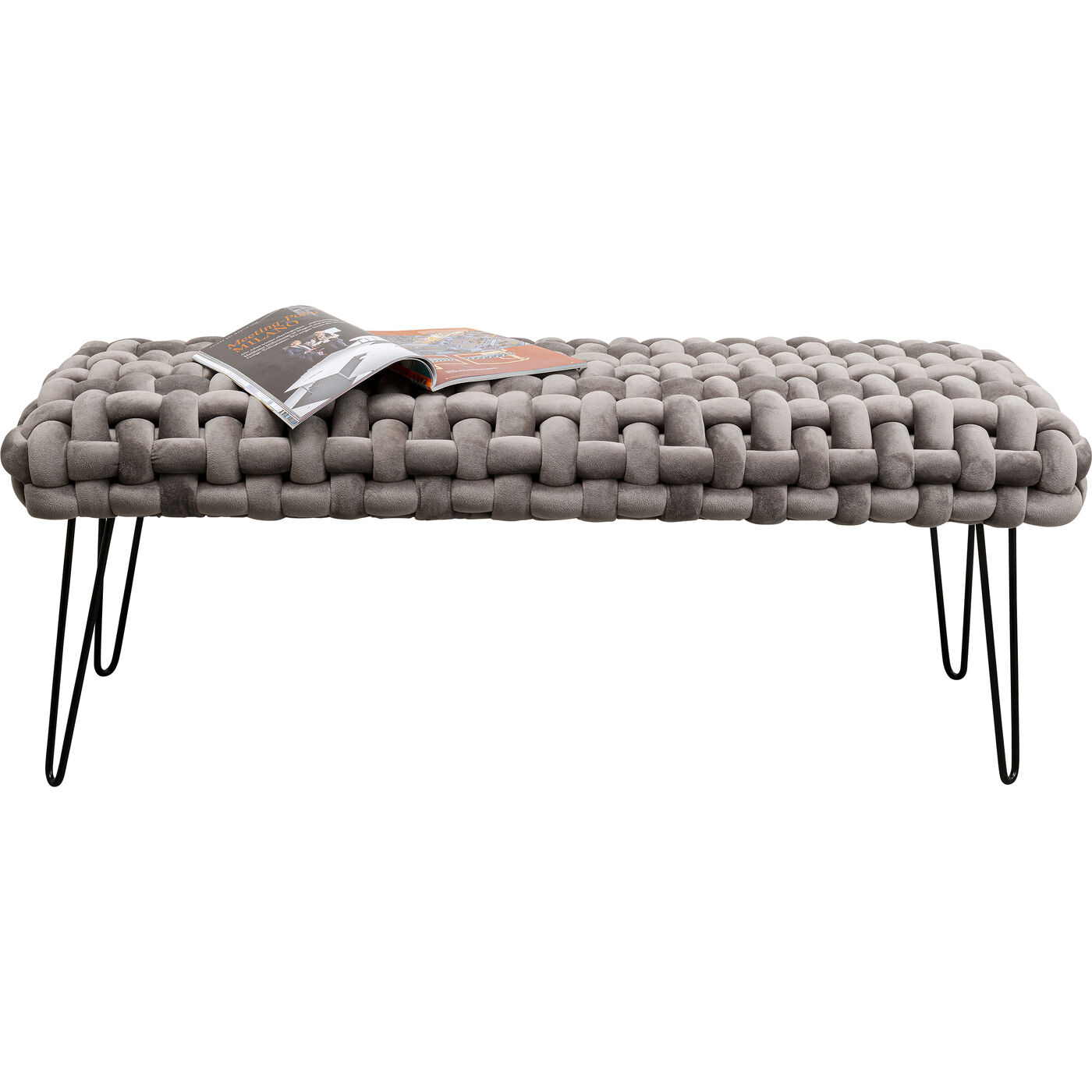 Скамья Weave Grey 128cm KARE 87995