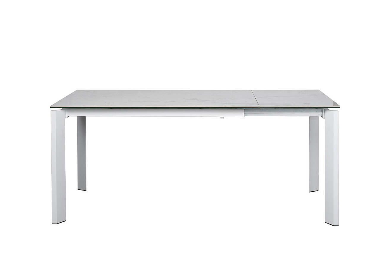 Стол обеденный раскладной керамический белый Garda Decor 83MC-1948DT WH