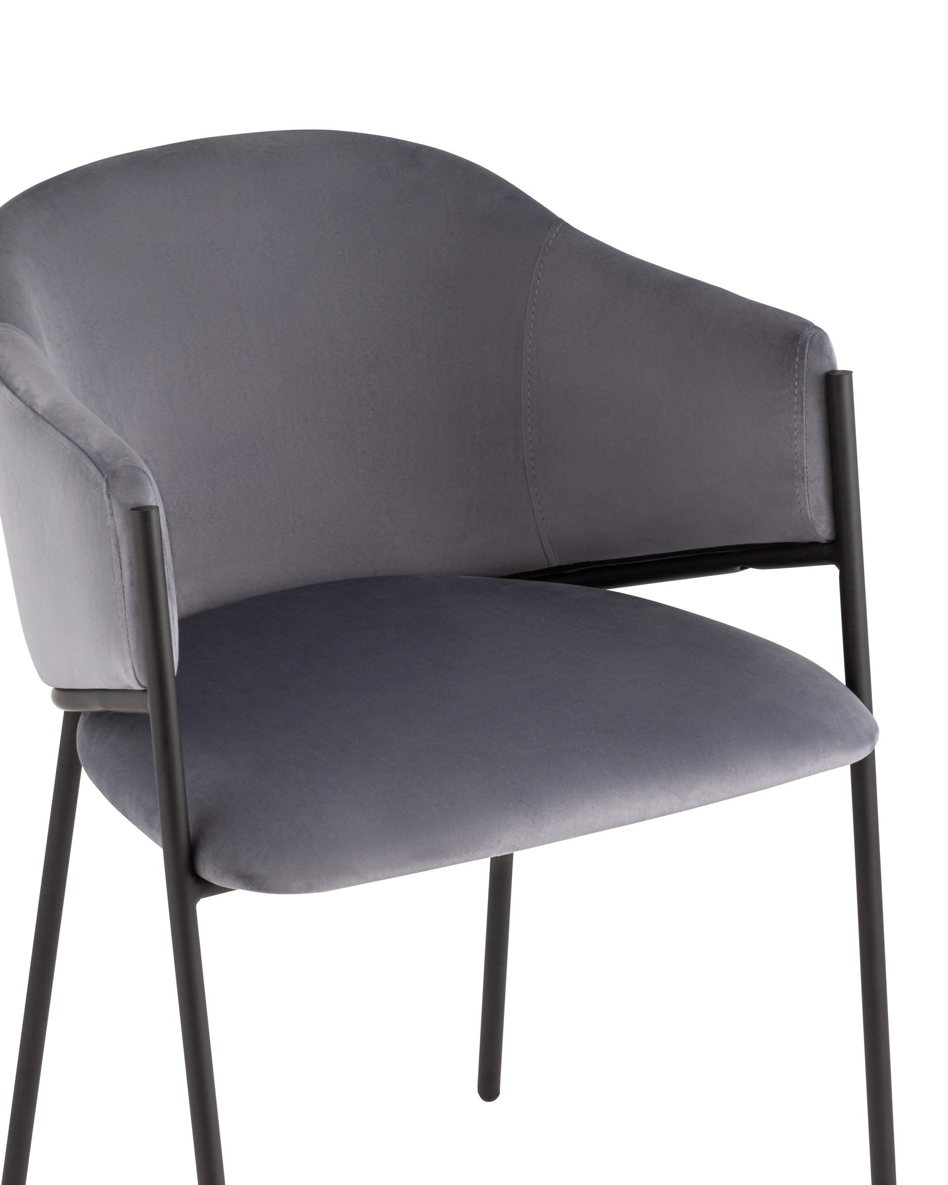 Стул Brace велюр серый Stool Group