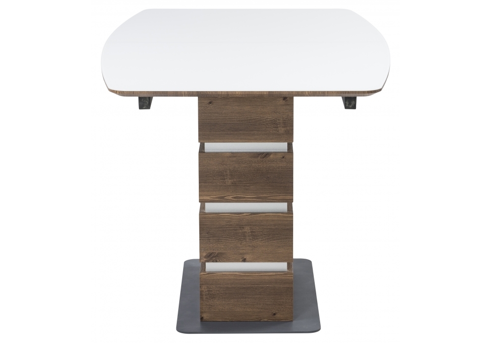 Стол стеклянный Woodville Фернан орех кантри / белый 462112