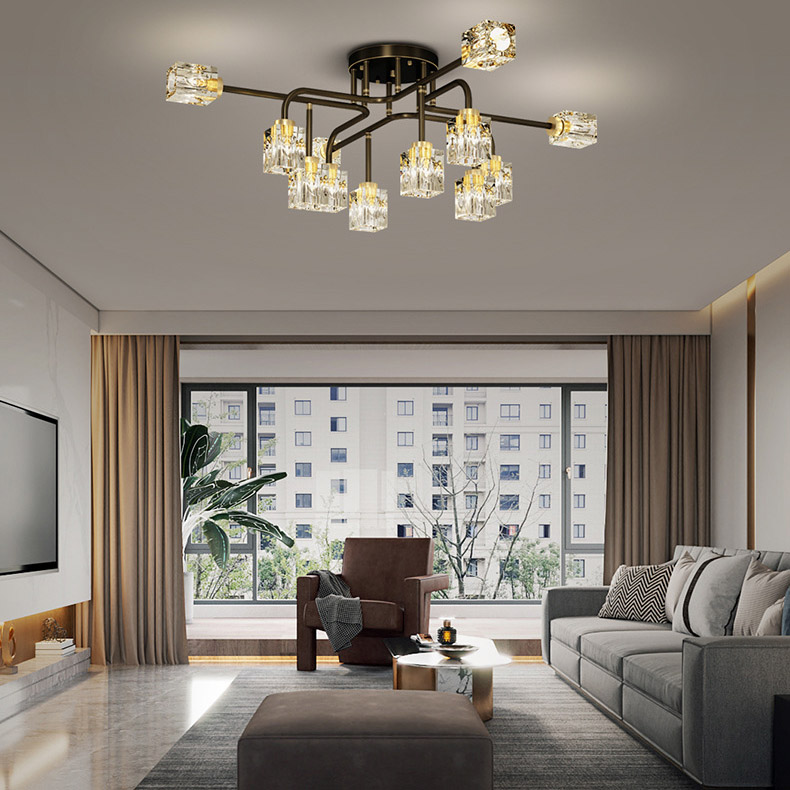 Потолочная люстра MICHAL L8 Brass by ImperiumLoft