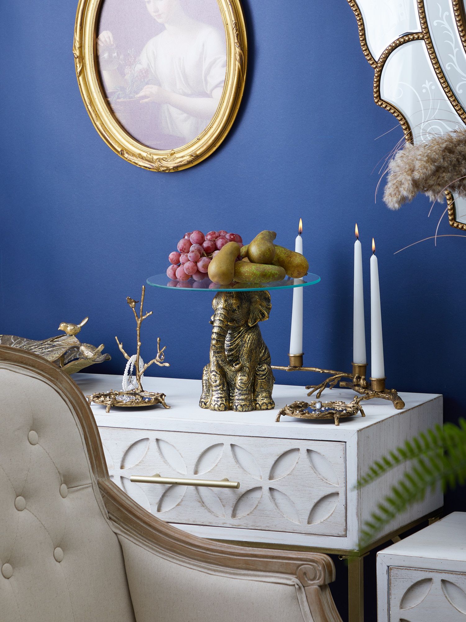 Подсвечник Птицы на ветке Glasar 57-326