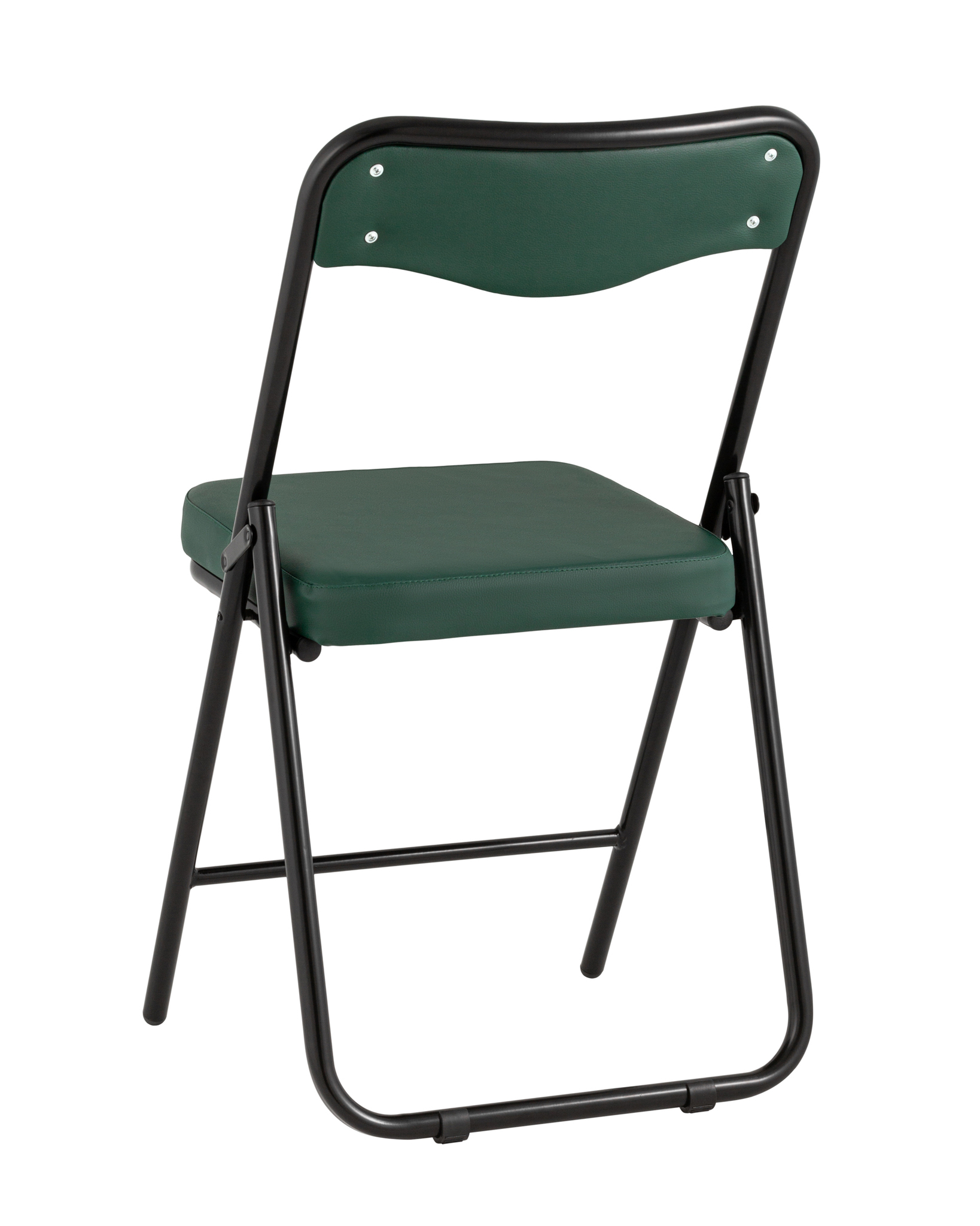 Складной стул Джонни экокожа зелёный каркас черный матовый Stool Group