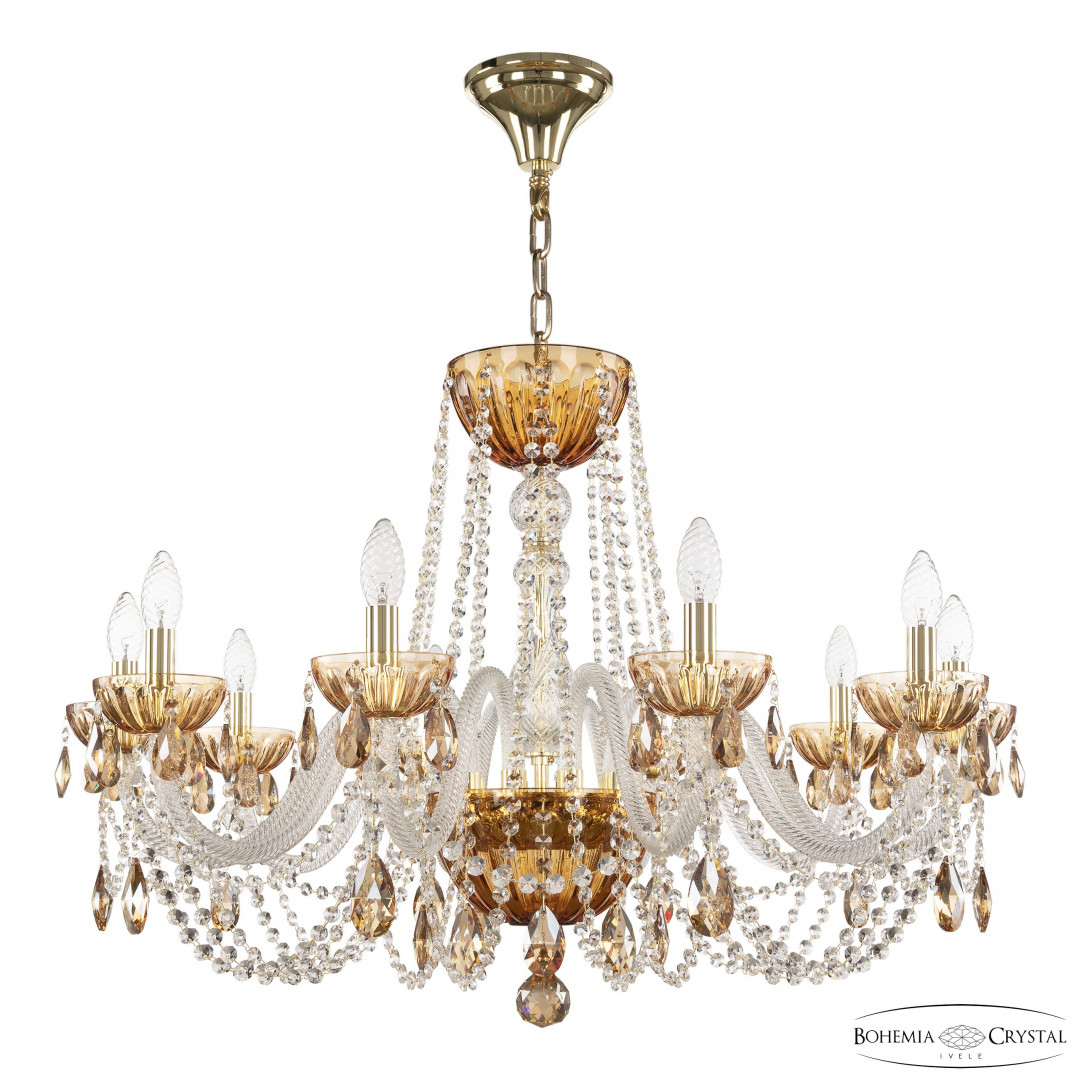 Люстра 5402/10/300 G Amber/M-1H K721 Bohemia Ivele Crystal