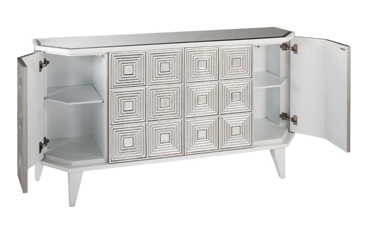 Комод с зеркальными вставками Garda Decor ART-B1980-S