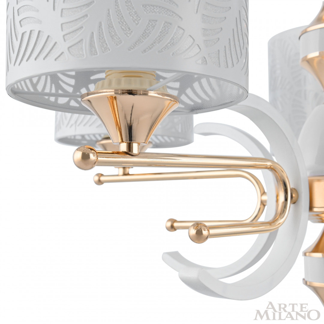Люстра подвесная с плафонами 302097/5 Wh/Gd Arte Milano