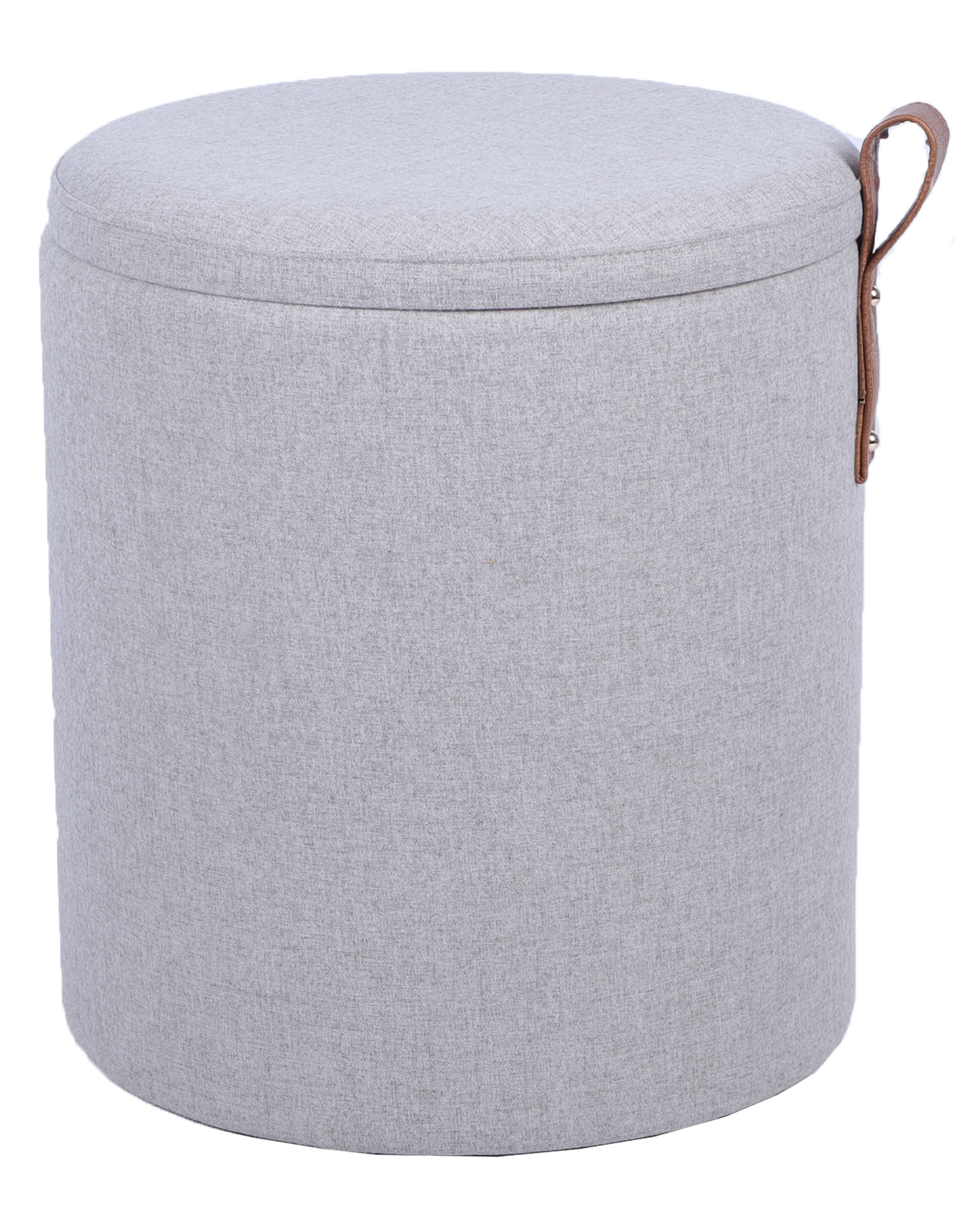 Пуф с ящиком Эркки рогожка S серый Stool Group