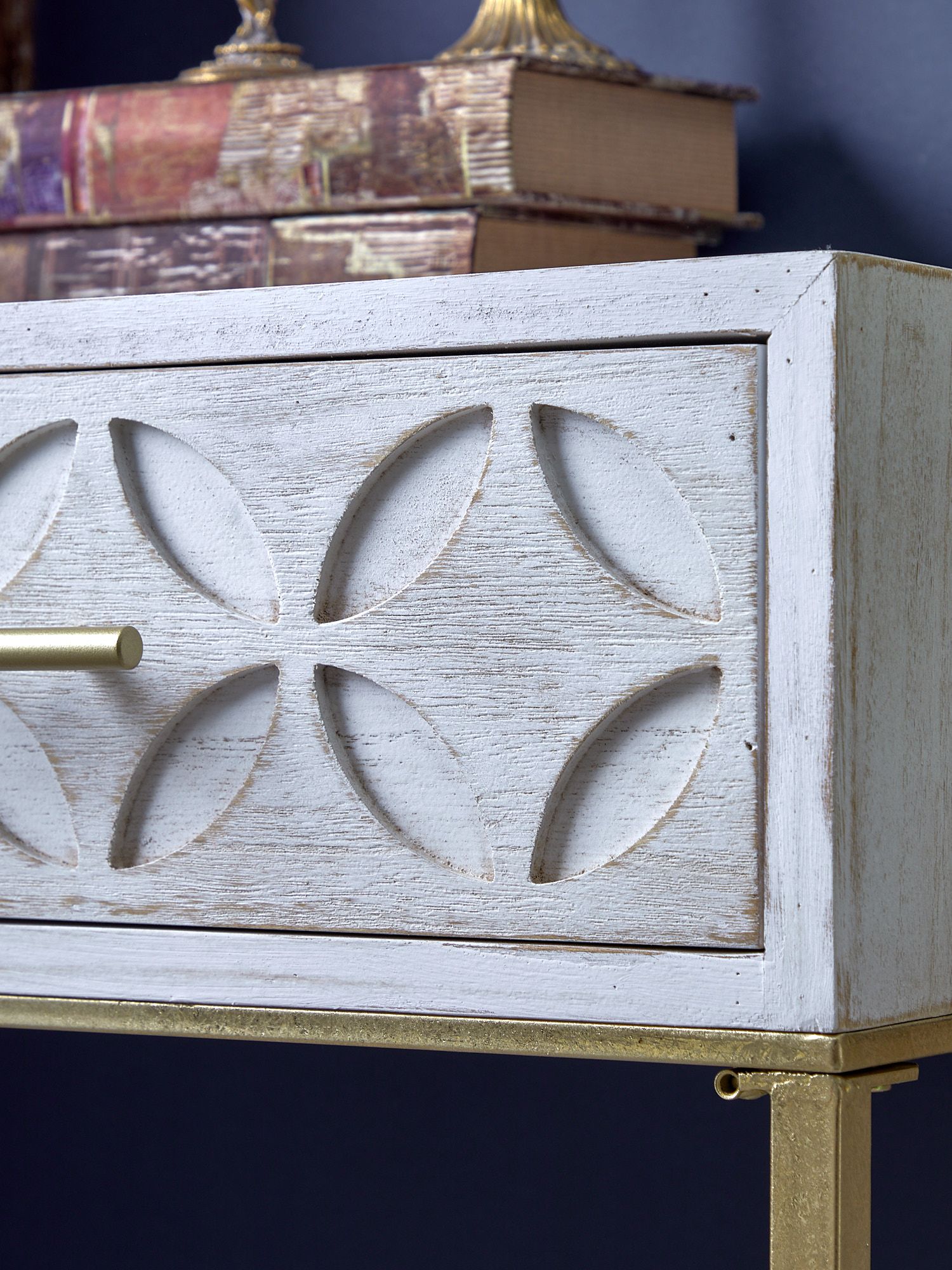 Столик приставной с ящиком Glasar 70-002