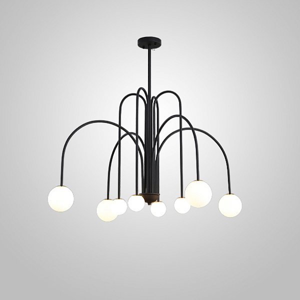 Потолочная люстра DAY L8 D100 Black by ImperiumLoft