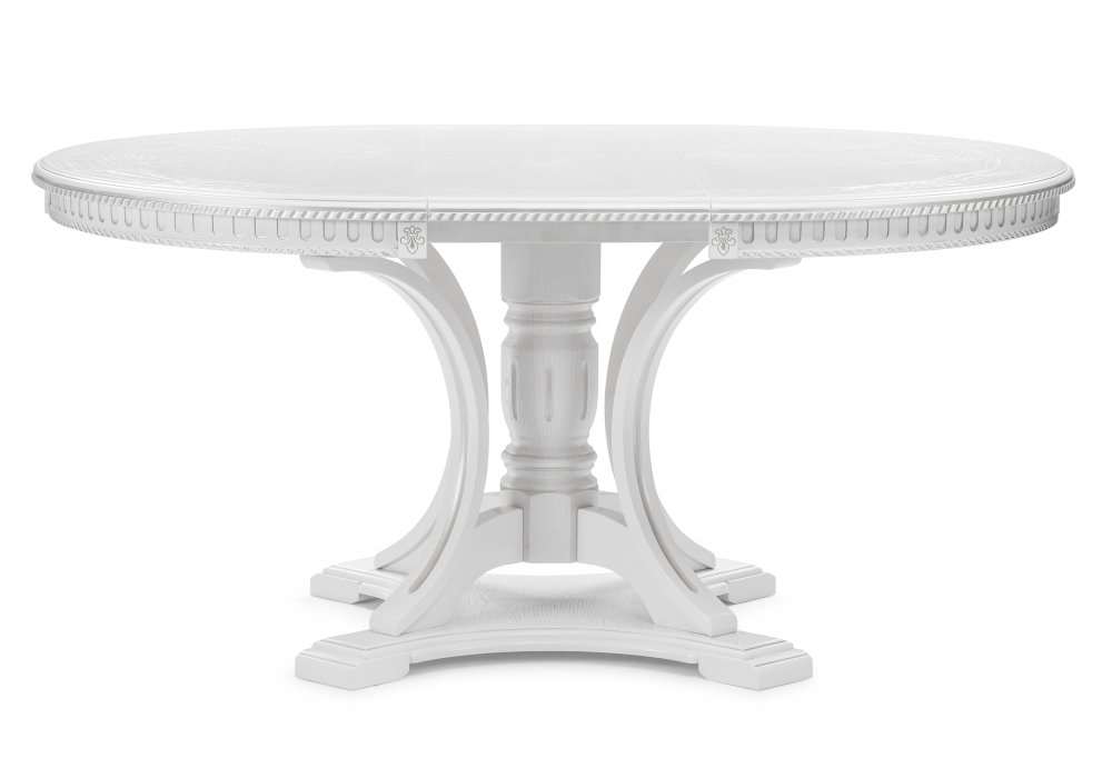 Стол деревянный Woodville Нозеан белый / серебро 500339