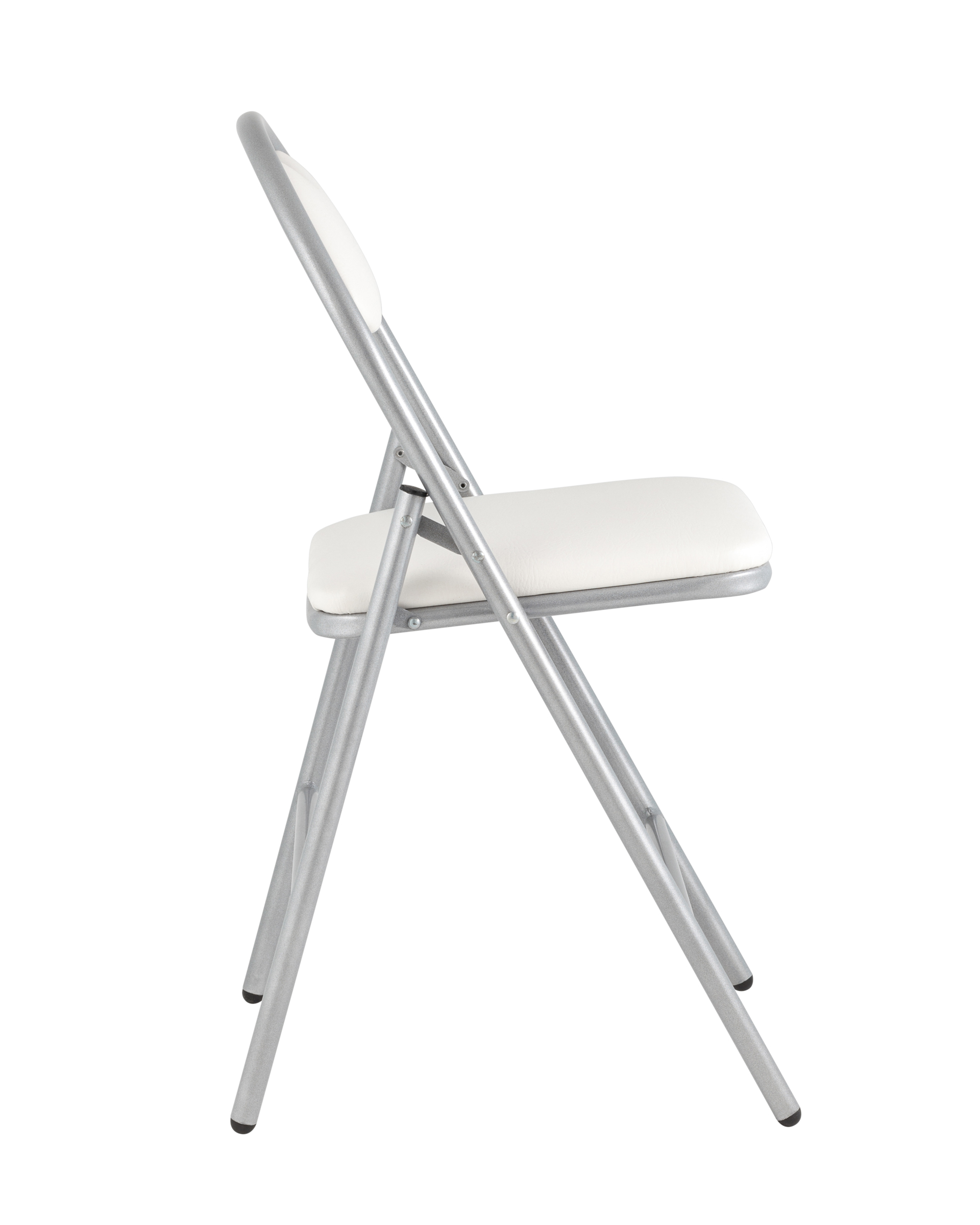 Стул складной Hagen экокожа белый каркас металлик Stool Group