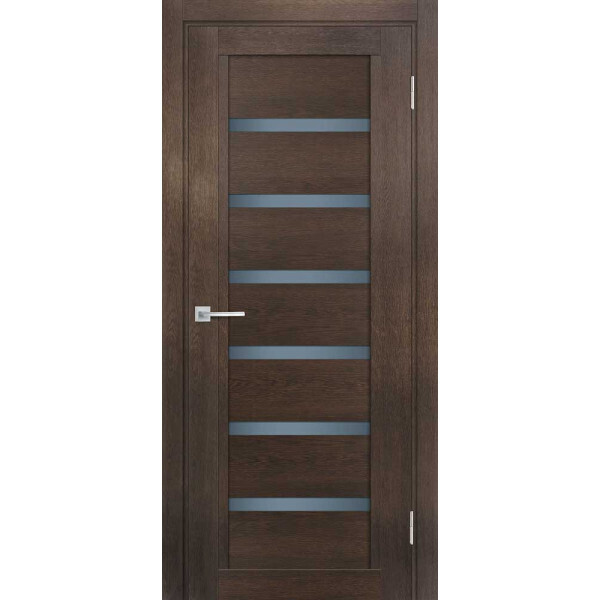 Межкомнатная дверь Graf ТЕХНО-807 графит сатинат Фреско (2000 х 600)