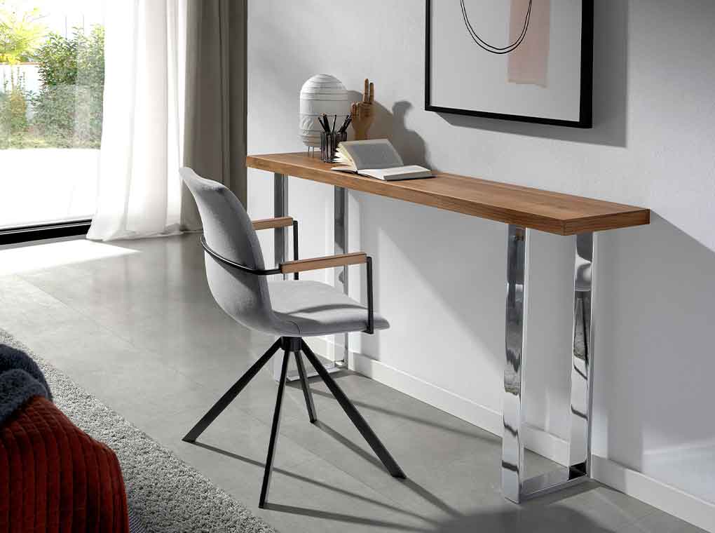 Вращающийся стул 4105/F3251A с тканевой обивкой и ножками из черной стали Angel Cerda