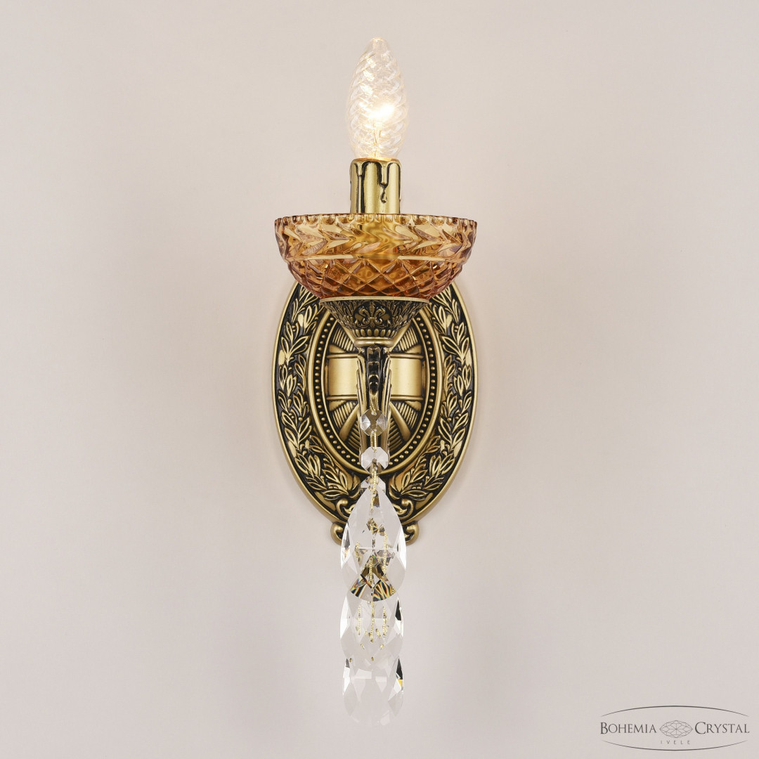 Бра хрустальные AL7901B10/1/175 B AGB P Amber/M-1F Bohemia Ivele Crystal