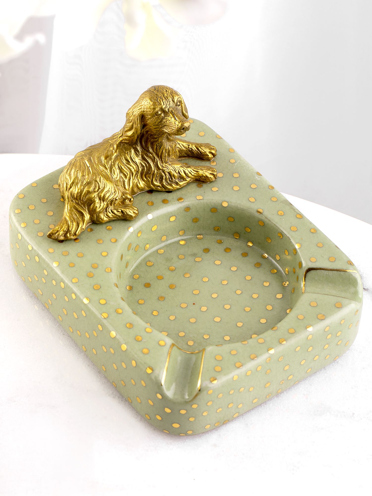 Пепельница с собачкой Glasar 31G2265/B1297HC/HLG1921