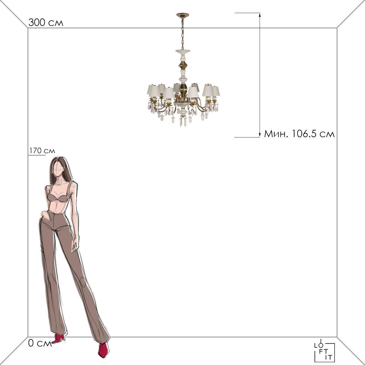 Подвесной светильник LOFT IT Grace 10203/10 White