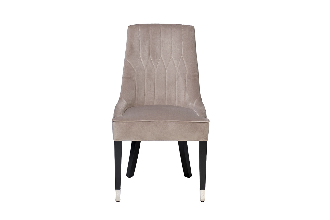 Стул Elegante велюровый жемчужно-серый Garda Decor ELEGANTE-2K-ЖЕМ.СЕР-Cat4