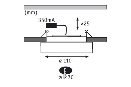 Встраиваемый светильник Paulmann 92704