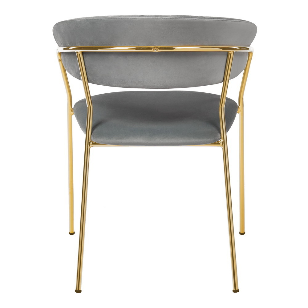 Стул Turin серый с золотыми ножками Bradex Home FR 0910