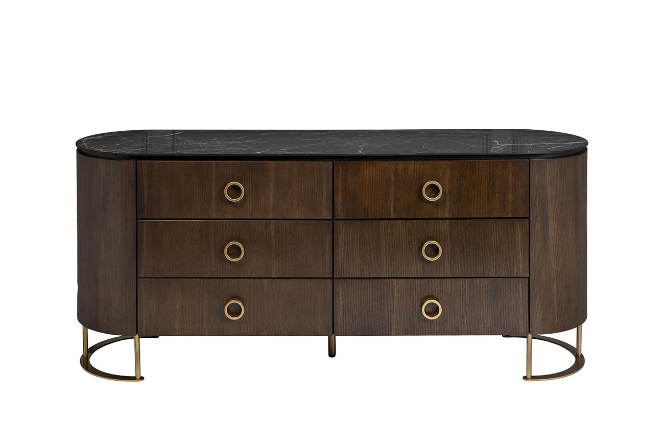 Комод с ящиками коричневый Garda Decor 40AD-00100