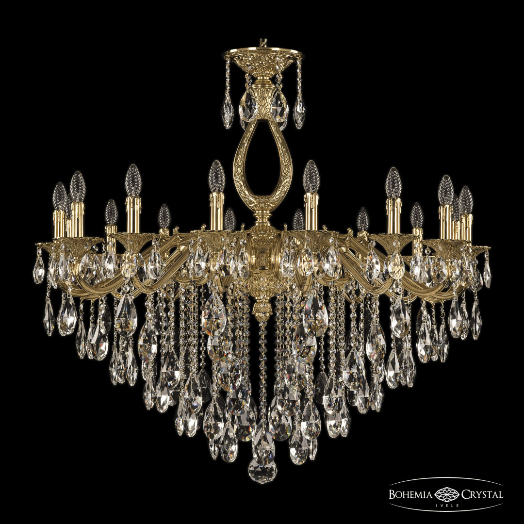 Люстра бронзовая с хрусталём 72302/16/360 B G