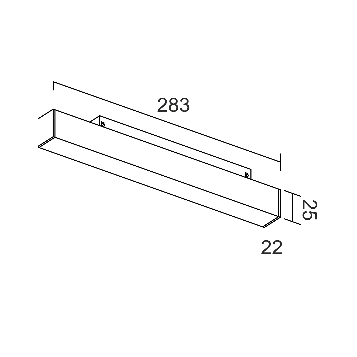 Светодиодный светильник для магнитной системы Ledron Sagi line MAX 283 0-10V Black 3000K