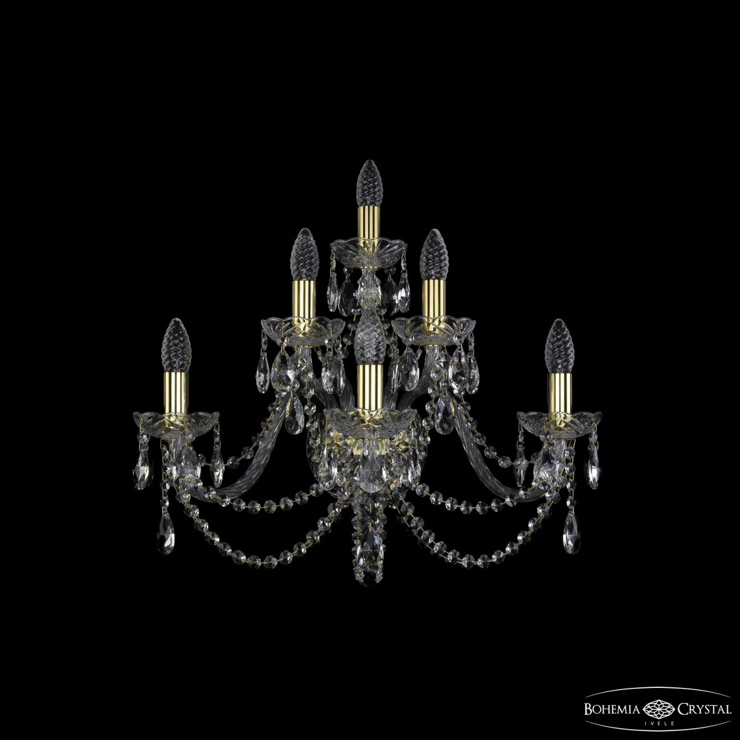 Бра хрустальные 1406B/3+2+1/240 G