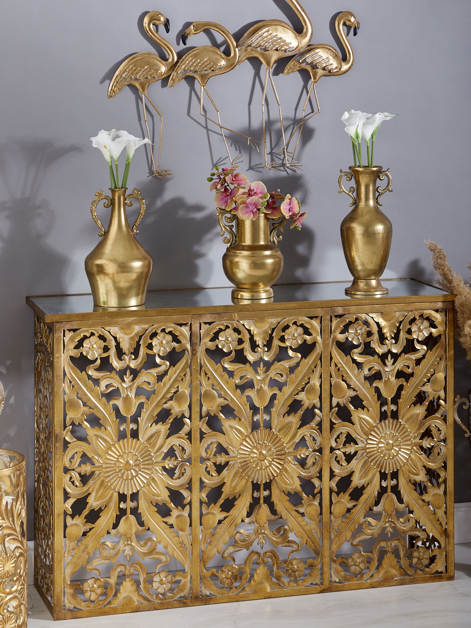 Консоль с зеркальной столешницей Эфиопия Glasar 57-416