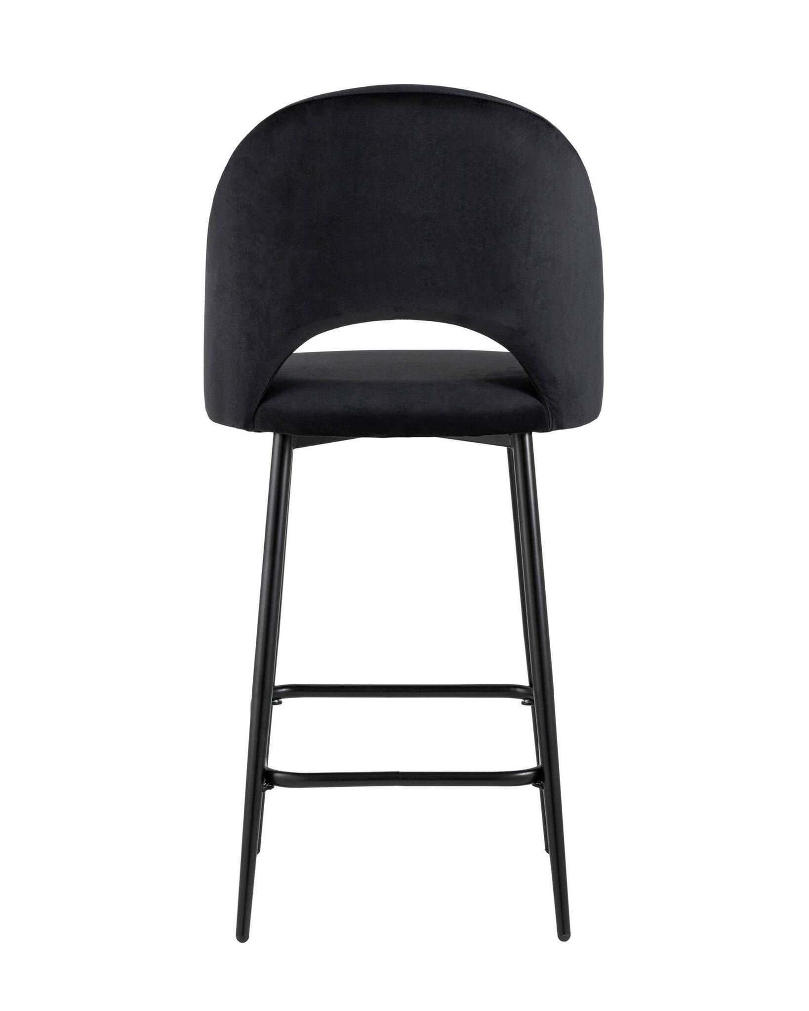 Стул полубарный Меган велюр черный Stool Group