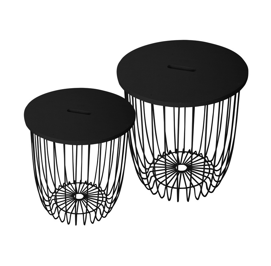 Комплект кофейных столиков Easy, чёрный Bradex Home FR 0419