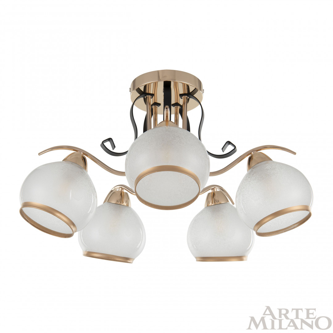 Люстра с плафонами 323306/5 FG+BK Arte Milano