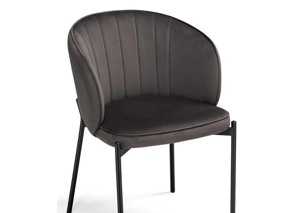 Стул Woodville Нейл серый / черный 528448