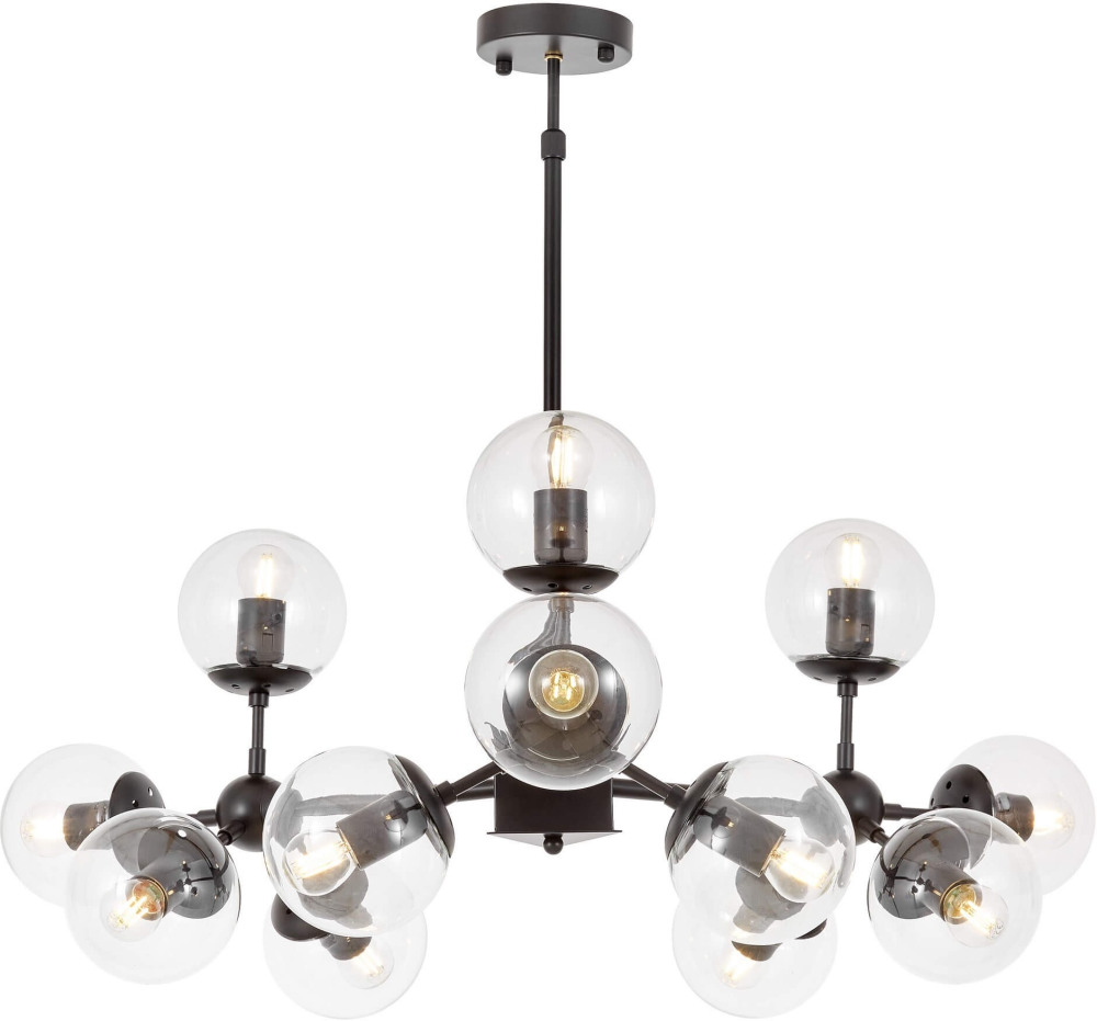 Потолочная люстра Lumina Deco LDP 160-12 BK+PR