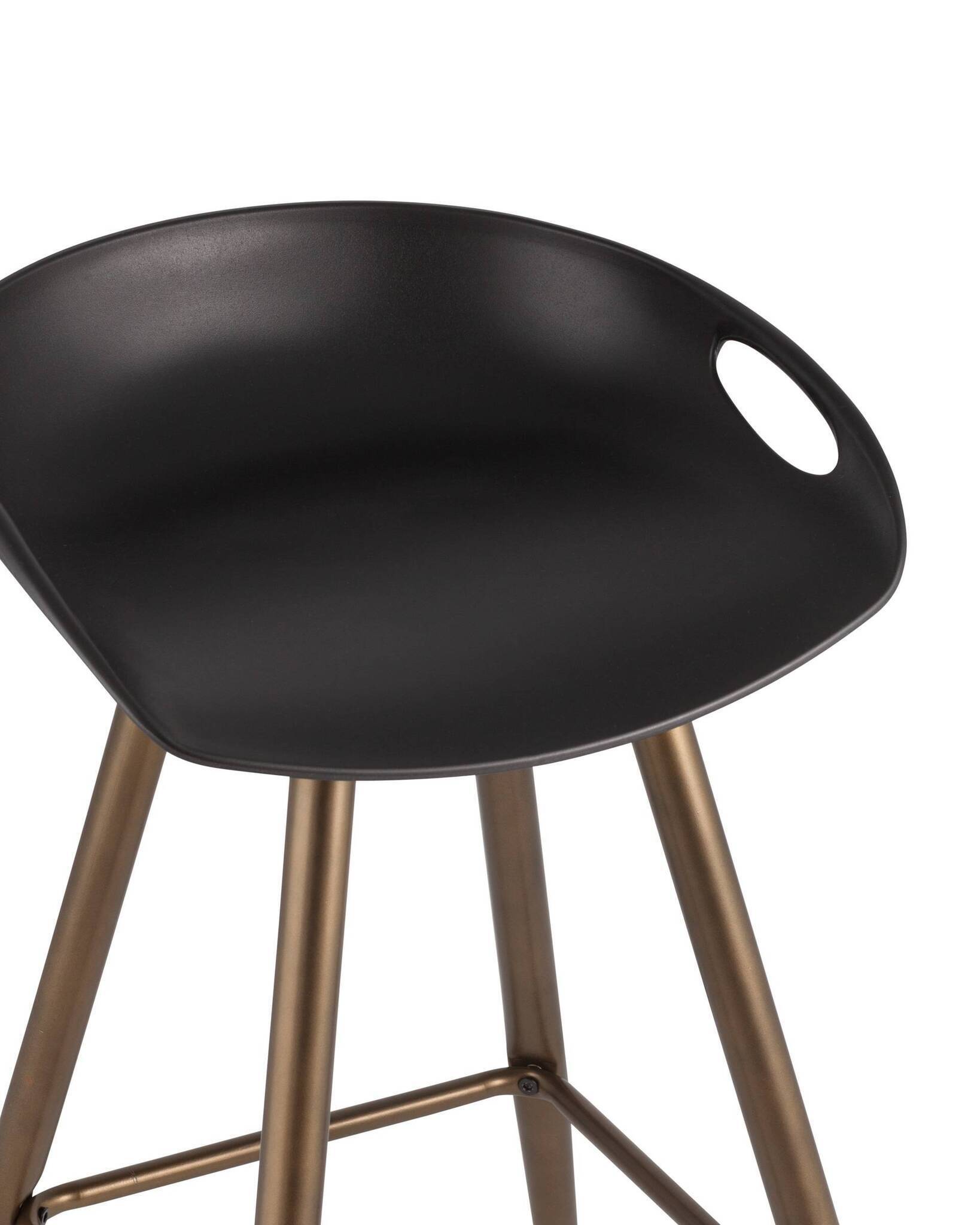 Стул барный Флэш черный, бронзовые ножки Stool Group