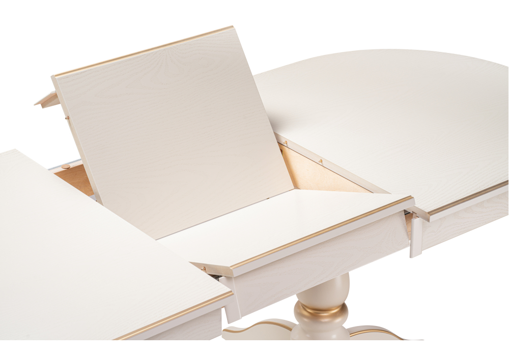 Стол деревянный Woodville Красидиано 150 слоновая кость / золото 515966